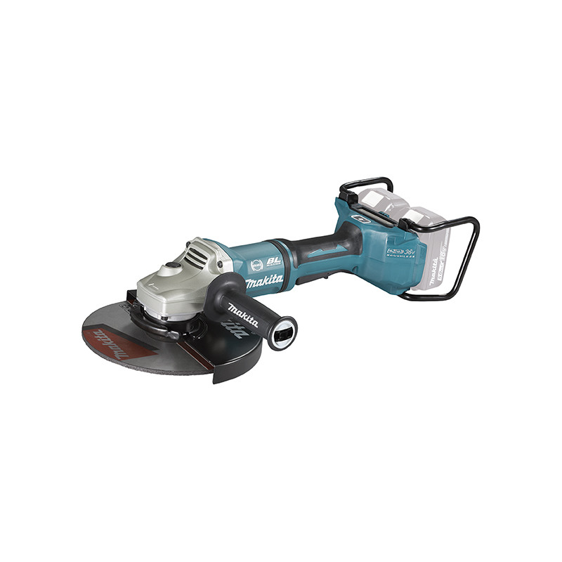Amoladora MAKITA DGA901ZPT2JU 2x18V 230mm BL Bluetooth + 2 Baterias 5.0Ah + Cargador Doble Maletin Amoladoras