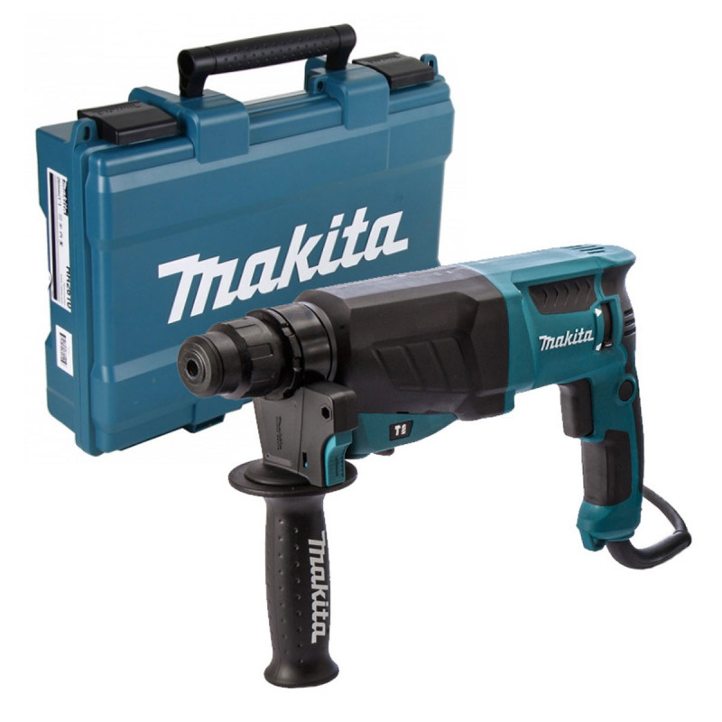 Martillo Ligero MAKITA HR2630 3 modos 800W Con Kit Demolición 13 piezas Martillos Ligeros
