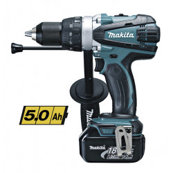 Taladro Combinado MAKITA DHP458RTJ 18V 91Nm 2 Baterías 5.0Ah + Juego Puntas + Adaptador 18V