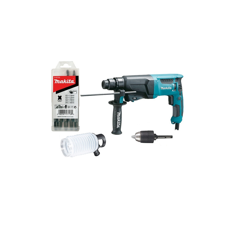 Martillo Ligero 2 Modos 720W HR2300X9 MAKITA + JUEGO BROCAS + PORTABROCAS CILINDRICO Martillos Ligeros Martillo Ligero 2 Modos 720W HR2300X9 MAKITA + JUEGO BROCAS + PORTABROCAS CILINDRICO Martillos Ligeros