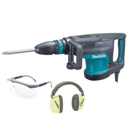 Martillo Demoledor MAKITA HM1203C 1.510W 19,1J + Kit Protección Martillos Demoledores